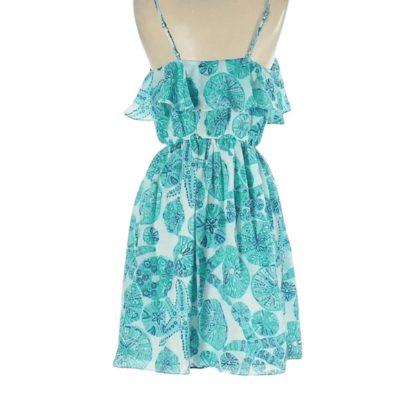 LILLY PULITZER  Women's Size XS Sea Urchin For You Sun Dress Blue White - Picture 2 of 8